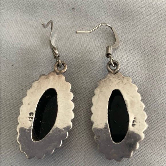 Gorgeous Australian Fire Opal sterling silver handcrafted earrings - Picture 3 of 5